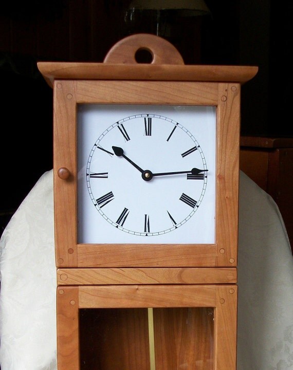 Items similar to Heirloom Shaker Wall Clock with Pendulum on Etsy