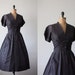 vintage 1940's black bow party dress