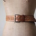 vintage 1960's tooled leather belt