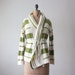 wrap sweater - 1970's avocado wrap cardigan