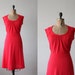 1970's cherry red day dress