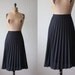 1970's black accordion pleated skirt