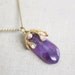 vintage 1970's amethyst necklace