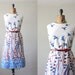 RESERVED nautical dress - 1960's bird and sailboat dress