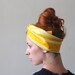 1960's lemon yellow striped scarf
