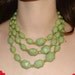 Vintage Chunky Green Bead Necklace