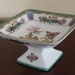 ON SALE - Vintage Asian Oriental Chinoiserie Square Footed Porcelain Dish