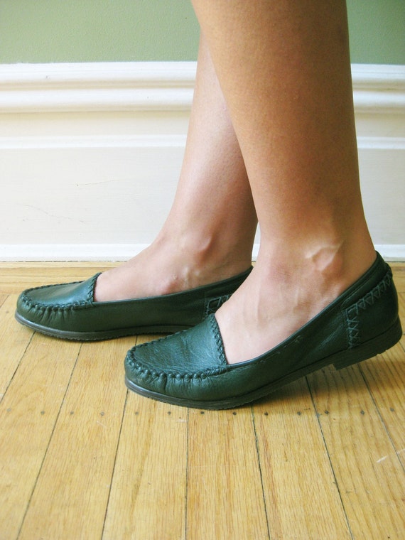 emerald green ballet flats