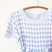 SALE Vintage 1970s LOLITA // 70s GINGHAM Dorothy Medium Large M L Light Blue Loli Indie