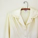 Vintage 1960s SECRETARY Blouse Shirt 60s Medium Large LIGHT YELLOW Sunshine Top M L Buttercup