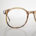 Vintage ROUND 1970s Eyeglasses Sunglasses Womens 70s INDIE Wayfarer HIPSTER Coffee Brown Circular Geek Chic