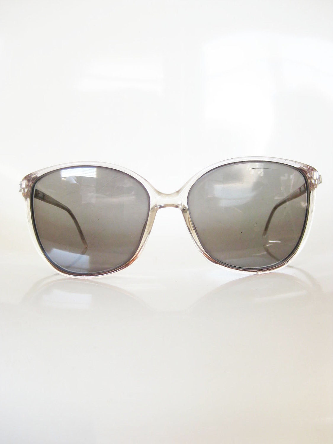 Vintage Unisex Wayfarer 1970s Sunglasses Charcoal Grey Ladies