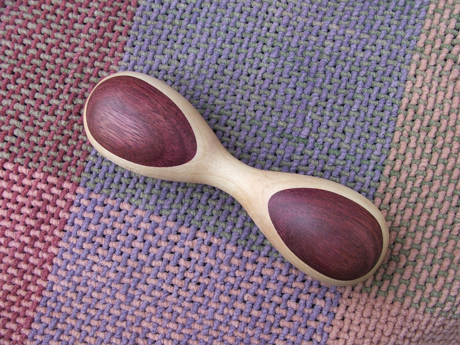 Baby Rattle With Natural Finish Handcrafted Wooden Rattle in