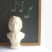Vintage White Ceramic Music Composer Bust