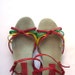 Strappy Summer Wedge Sandals in Stoplight Colors Size 7