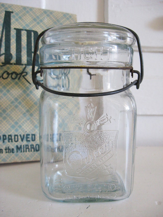 Vintage Canning Jar .. Queen Widemouth Adjustable Pint Size