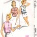 Vintage McCall's Sewing Pattern 4060 1950's Rockabilly Sleeveless Blouse in Three Styles Bust 34