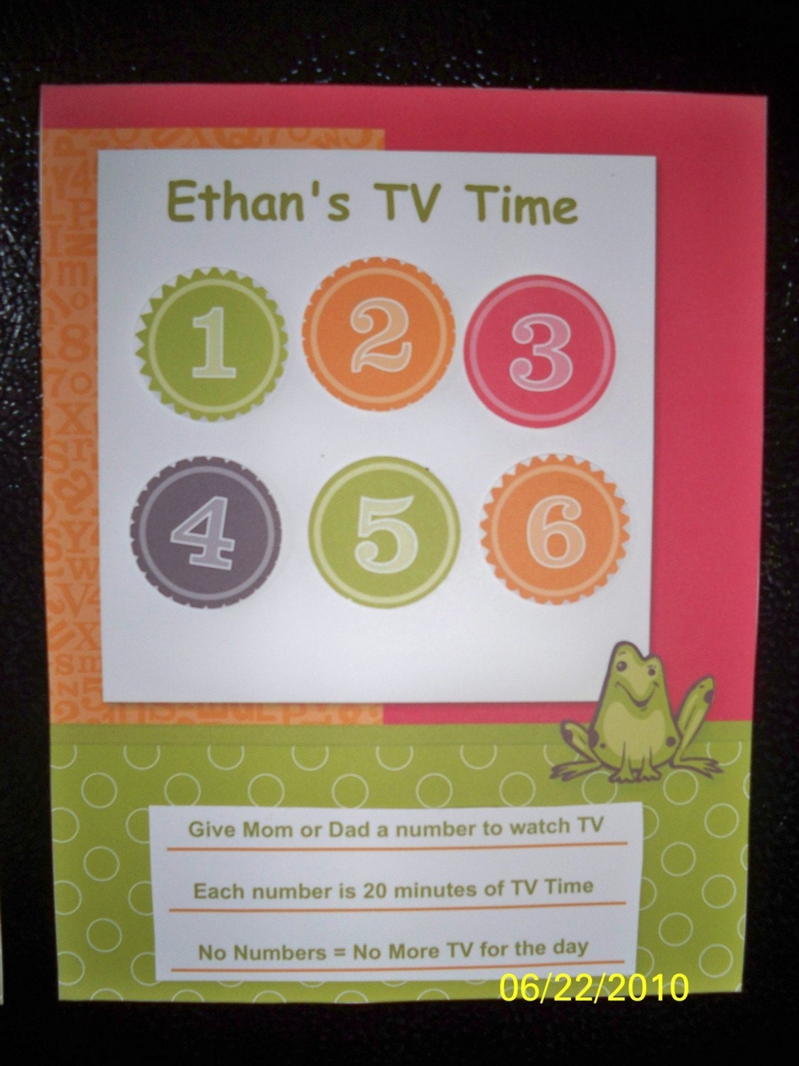 Children's TV Time Chart
