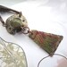 Earthy green pendant - silver agate canvas copper