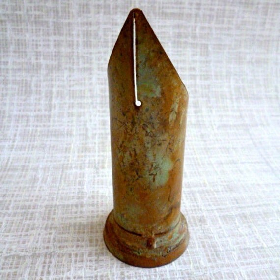Vintage Metal Pencil Holder