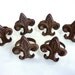6 Vintage Liz Flower Napkin Rings