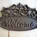 Hand Painted Welcome Iron Sign