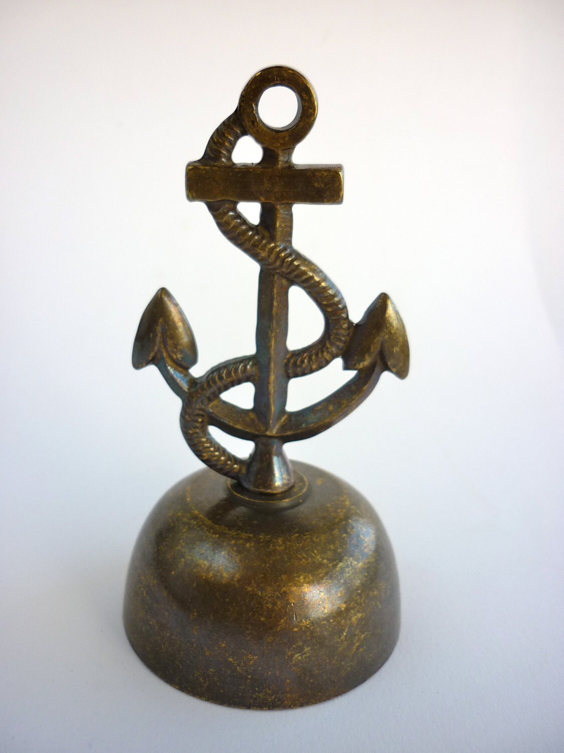 Navy Brass Dinner Bell
