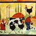 Whimsical Tuscan Farm Scene Quilted Wall Hanging