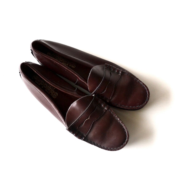 vintage loafers womens vintage classic loafers burgundy flats by miskabelle vintage loafers womens vintage classic loafers burgundy flats by miskabelle