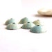 Handmade Vintage Tin Disc Beadcap - 6 pcs. - Pale Blue Lace