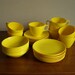 Super SPECIAL - Service For 8 - Melamine Dinnerware Set in Bright Sunny Yellow
