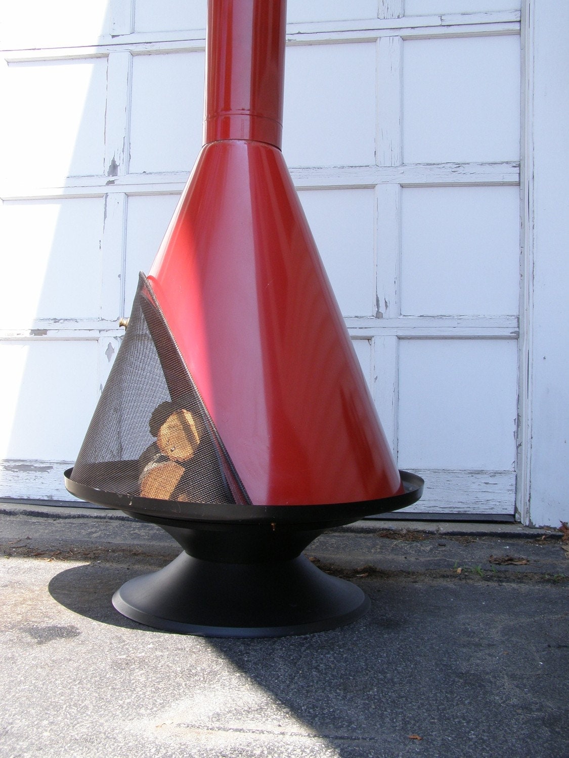 On HOLD Mid Century Cone Shaped Faux ELECTRIC Fireplace