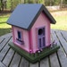 Birdhouse, Donette's Cottage - Pink withTrim & Flowers