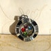 1 QTY//6 color Rhinestone SPINNING Silver Metal Pendant