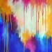 Rainbow - original abstract oil painting - large 23x32 inch SALE 50% OFF
