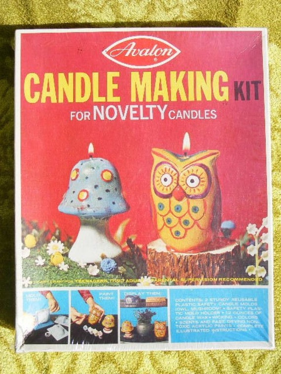 Items similar to 1970s Candle Making Kit by Avalon MUSHROOM and OWL on Etsy
