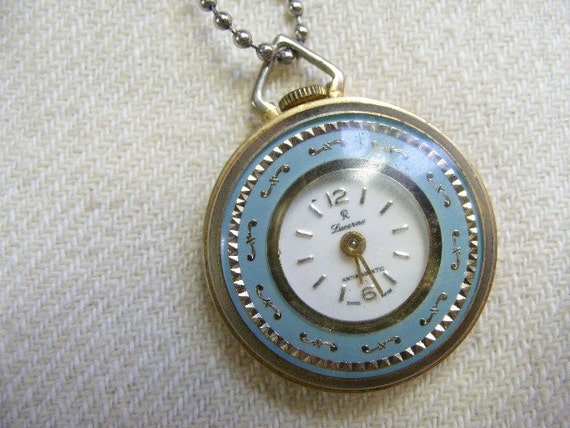 Items similar to Vintage Lucerne Ladies Pendant or Pocket Watch Light ...