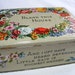 Reserved For Cathy Gorgeous FLORAL TIN WITH Sentiments Rectangular Carrs England