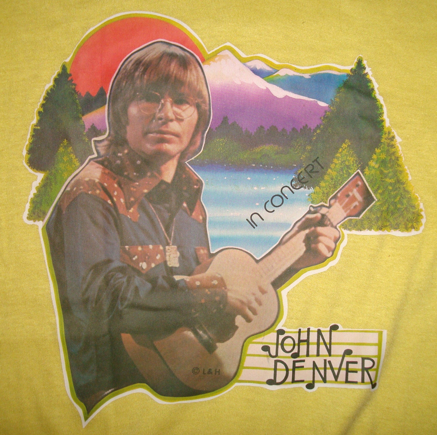 Vintage 1970s John Denver T-SHIRT Tee