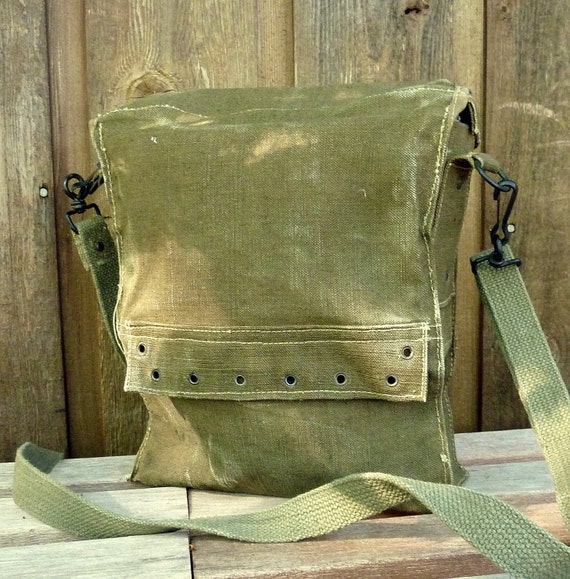Vintage French Military Mini Messenger Bag WOWSA by clpstudio