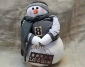 Large Country Fabric Snowman