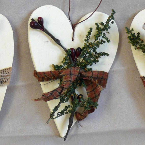 Wooden Heart Ornaments