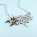 Silver Tree and Brass Bird Necklace