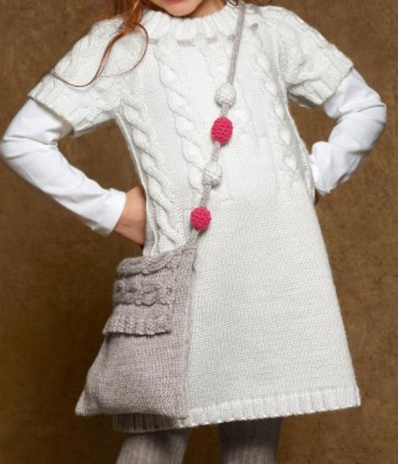 Items similar to Girl's Dress with Matching Purse and Hat on Etsy