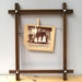 Antique Criss Cross Adirondack Frame with Porcelain Buttons