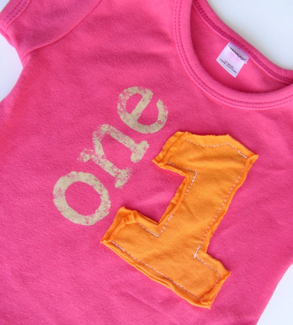 Little girls Birthday Shirt vintage applique High Quality 1