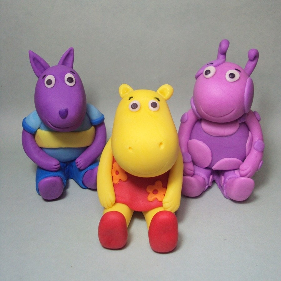 Backyardigans Cake Toppers Set of 5 by SweetTouchDecor on Etsy