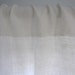 Vintage White Curtain, White Damask Cotton Curtain Panel made from a Vintage Tablecloth 50 long
