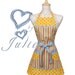 Stripes Dots Apron, Blue Yellow Green Red and White Stripes and Polka Dots.