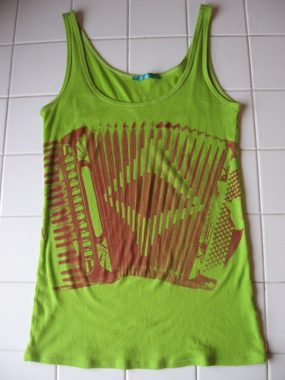 Lime Green Women's Tank Top Medium